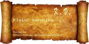 Kleisz Veronika névjegykártya