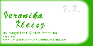 veronika kleisz business card